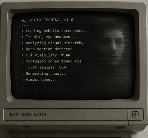 Ghost Vision System — AI vision terminal CRT monitor